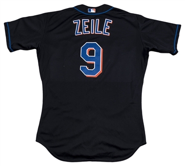 2000 World Series Todd Zeile Game Used New York Mets Alternate Black Jersey